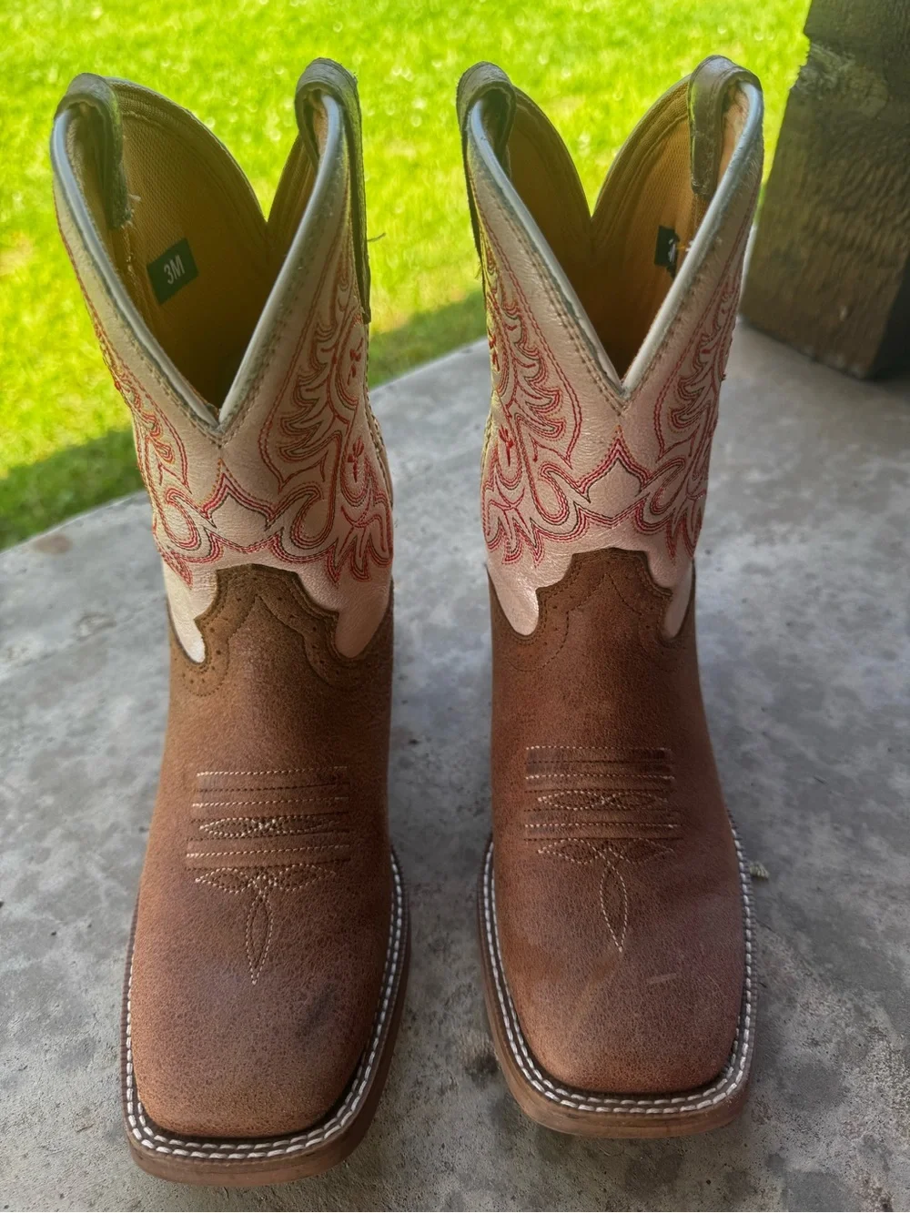 Durango Kids Brown & Light Pink Western Boots